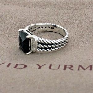 David Yurman Sterling Silver Black Onyx Size 7